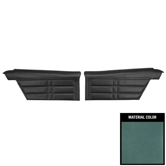 PUI Interiors 1966 Chevrolet Impala SS Hardtop Pre-Assembled 2 Tone Blue Rear Door Panels 66BD13C-P