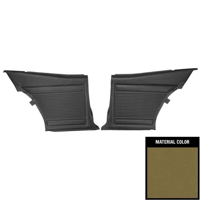 PUI Interiors 1968 Nova 2-Door Sedan Standard Pre-Assembled Ivy Gold Rear Door Panels PD362C