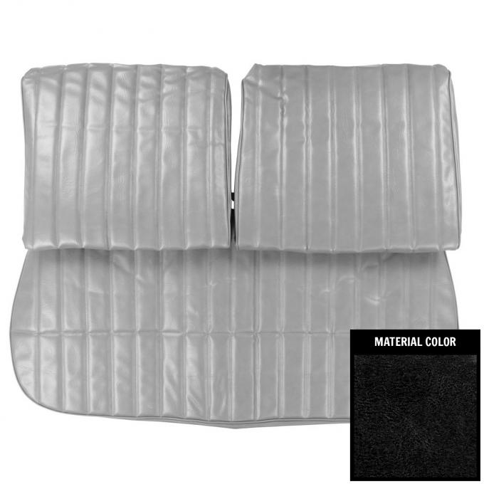 PUI Interiors 1971-1972 Chevrolet Monte Carlo Black Front Bench Seat Cover W/Bolster 71MS10B1