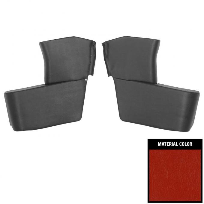 PUI Interiors 1962 Chevrolet Corvair Convertible Bright Red Rear Arm Rest Covers 62RR63