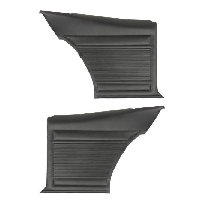 PUI Interiors 1968 Nova 2-Door Sedan Standard Pre-Assembled Black Rear Door Panels PD360C