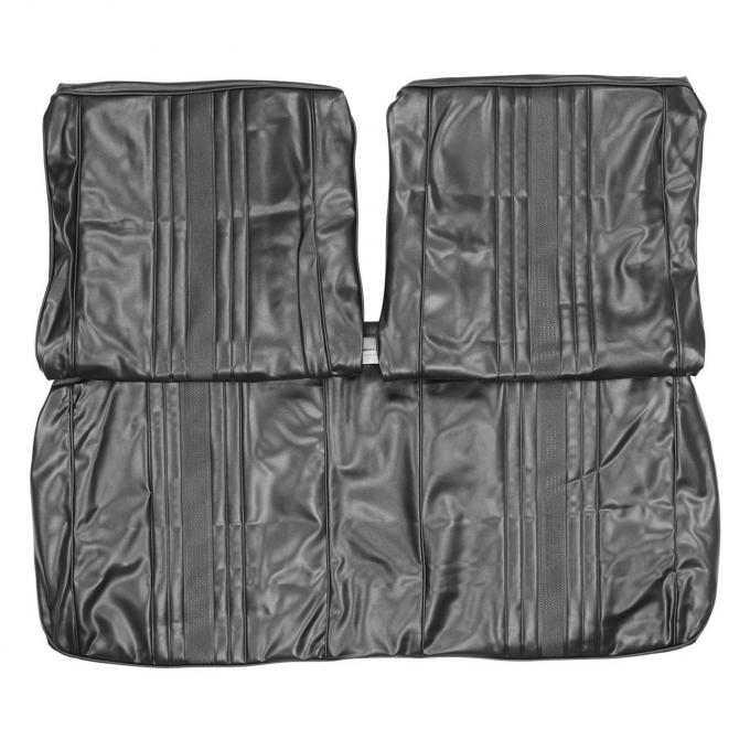 PUI Interiors 1968 Chevrolet Nova Standard 2 Door Black Front Split Bench Seat Cover 68XS10B