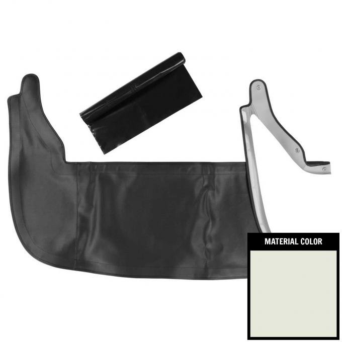 PUI Interiors 1971-1976 Chevrolet Impala White Scissor-Top Convertible Top Boot 71BT37