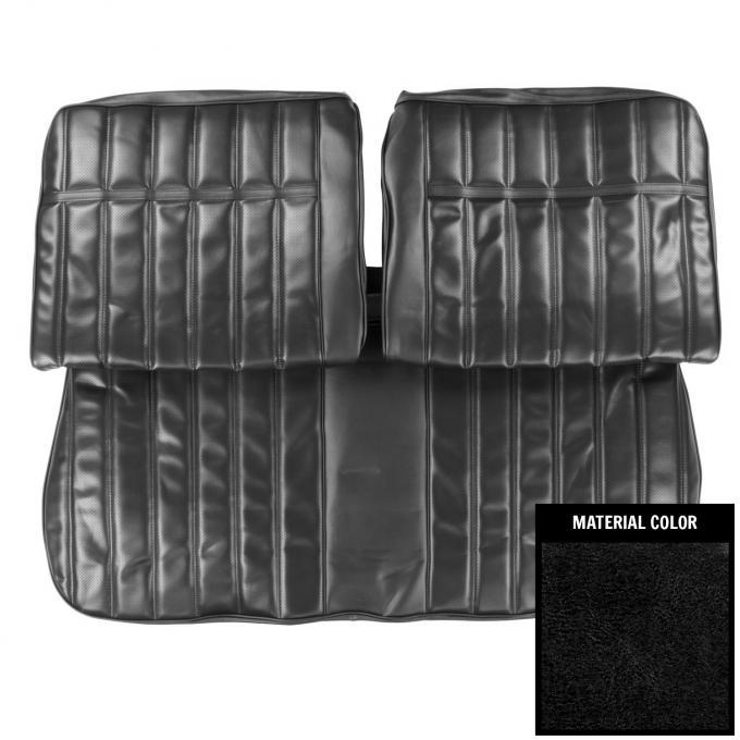 PUI Interiors 1971-1972 Chevrolet Impala Black Front Bench Seat Cover 71BS10B