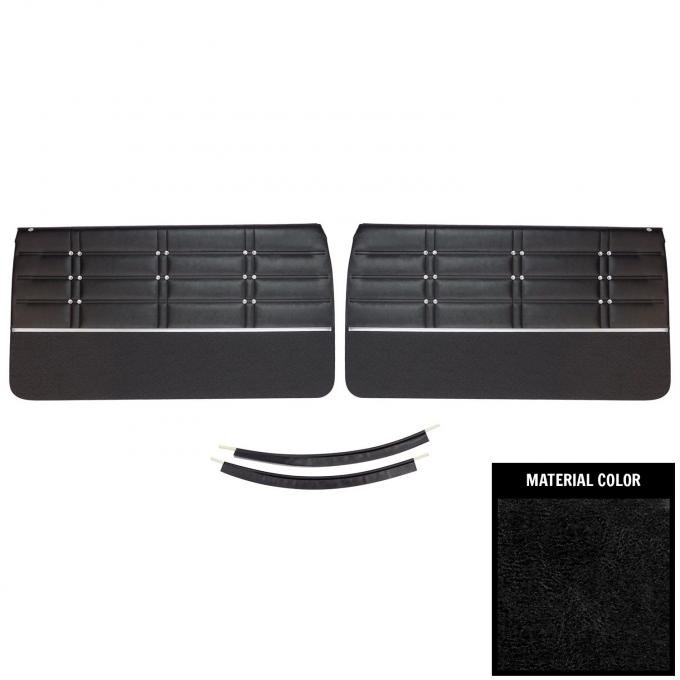PUI Interiors 1963 Chevrolet Impala/SS Pre-Assembled Black Front Door Panels 63BD55FP