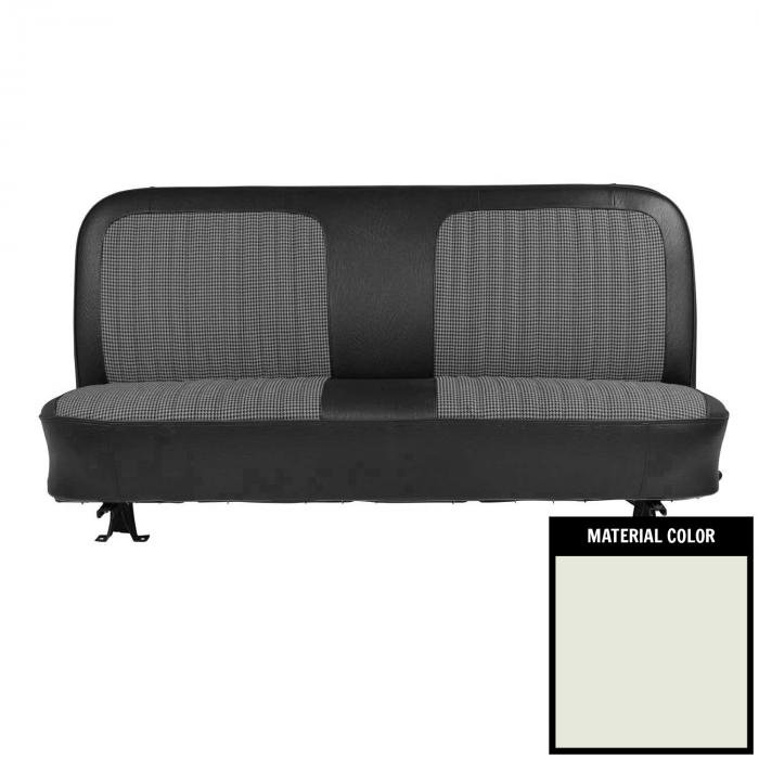 PUI Interiors 1971 1972 Chevrolet Truck White Houndstooth Front Bench Seat Cover 71TSD37B