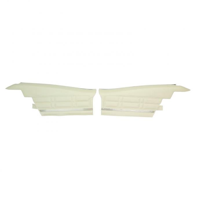 PUI Interiors 1967 Chevrolet Impala Hardtop Pre-Assembled Off-White/Black Rear Door Panels 67BD40C-P