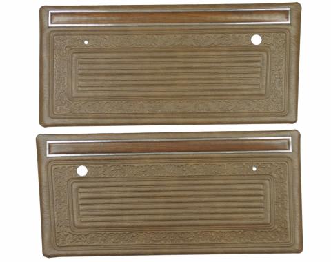 PUI Interiors 1970-1971 Chevrolet Truck Pre Assembled Dark Saddle Front Door Panels 70TD42P