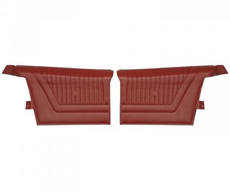 PUI Interiors 1965 Chevrolet Impala SS Convertible Pre-Assembled Red Rear Door Panels PD551V