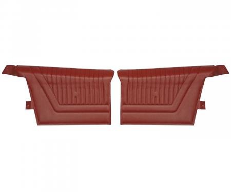 PUI Interiors 1965 Chevrolet Impala SS Convertible Pre-Assembled Red Rear Door Panels PD551V