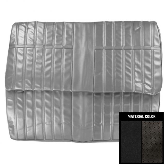 PUI Interiors 1971-1972 Chevrolet Impala Convertible Black Rear Bench Seat Cover 71BS10V