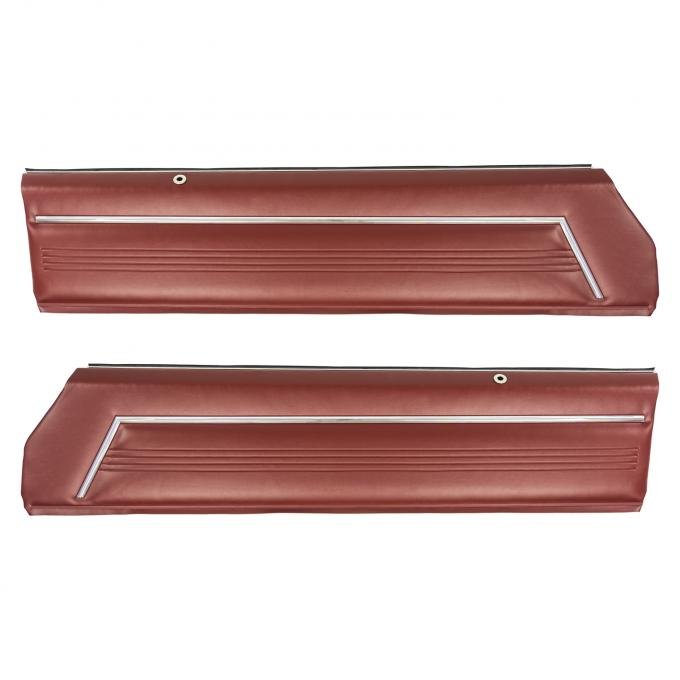 PUI Interiors 1978-1980 Chevrolet Malibu / El Camino Pre-Assembled Carmine Front Door Panels 78AD38-P
