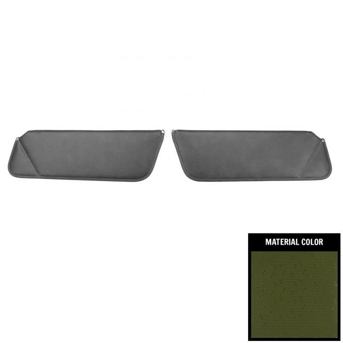 PUI Interiors 1971-1972 Chevrolet Impala Hardtop Dark Green Sun Visors SV28109BC
