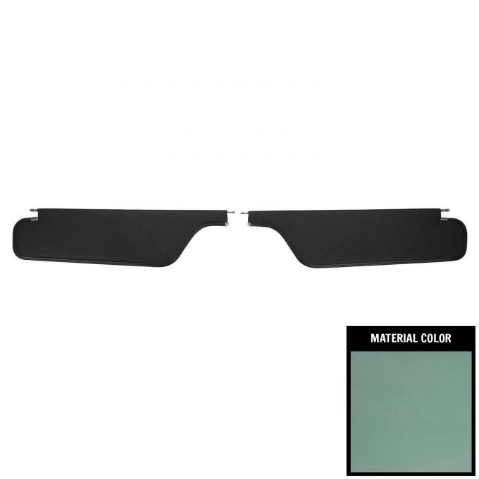 PUI Interiors 1966-1968 Pontiac Bonneville/Catalina Hardtop Aqua Basketweave Sun Visors SV14107AC
