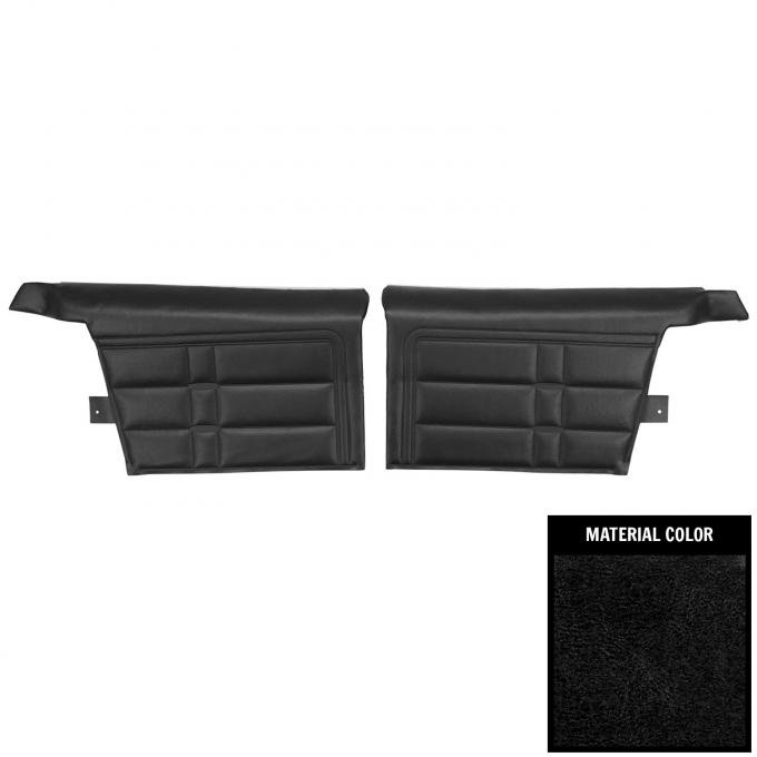 PUI Interiors 1966 Chevrolet Impala SS Convertible Pre-Assembled Black Rear Door Panels 66BD10V-P