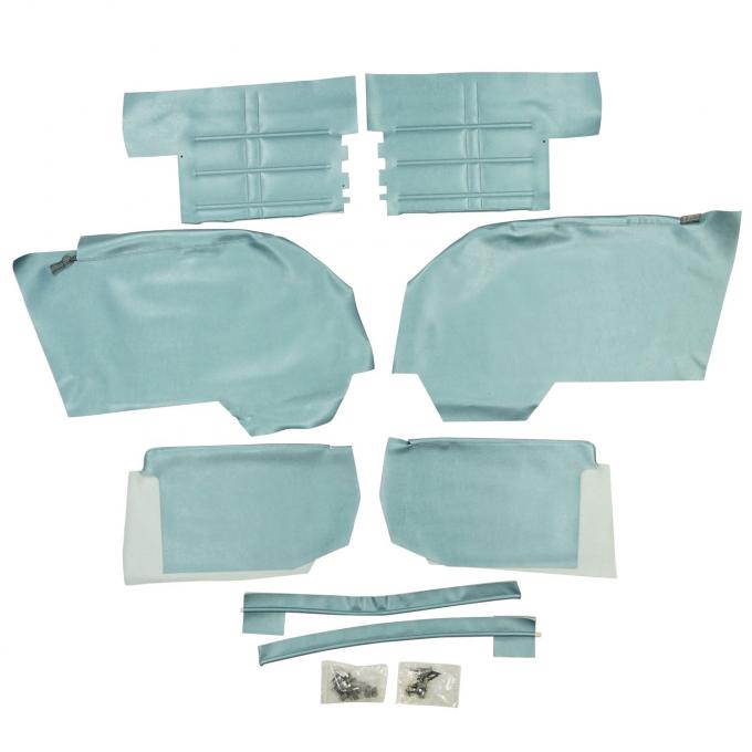PUI Interiors 1963 Chevrolet Impala/SS Convertible Light Blue Rear Door Panels 63BD56V