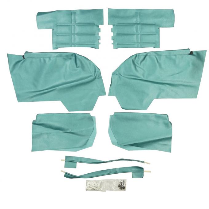 PUI Interiors 1963 Chevrolet Impala/SS Convertible Aqua Rear Door Panels 63BD50V