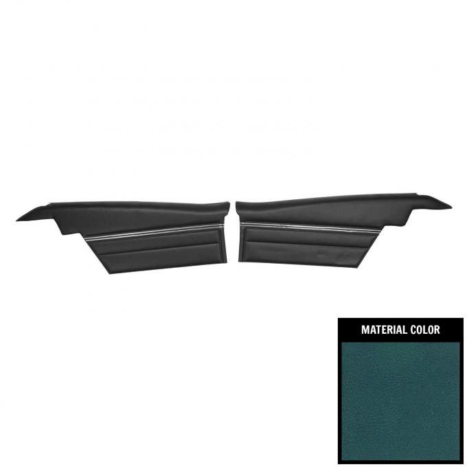 PUI Interiors 1968 Chevrolet Impala Hardtop Pre-Assembled Medium Blue Rear Door Panels 68BDN17C-P