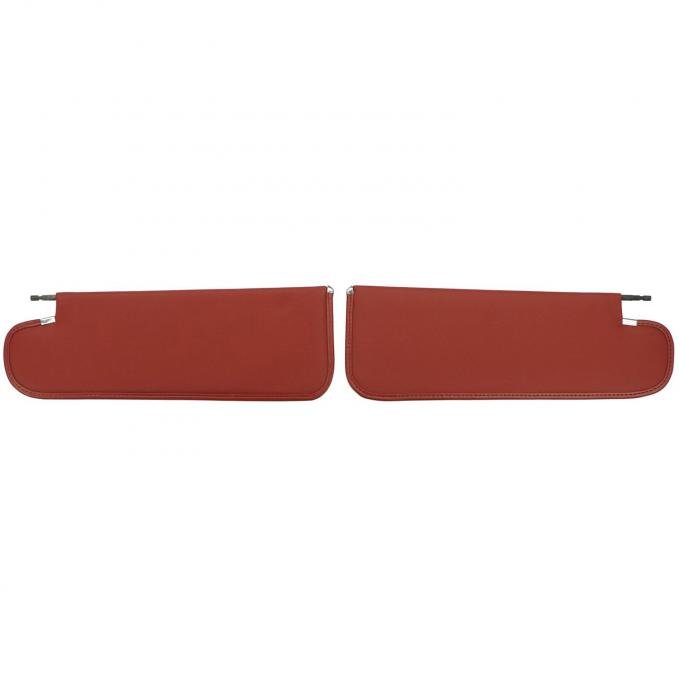 PUI Interiors 1965 Chevrolet Nova Hardtop Red Basketweave Sun Visors SV11103AC