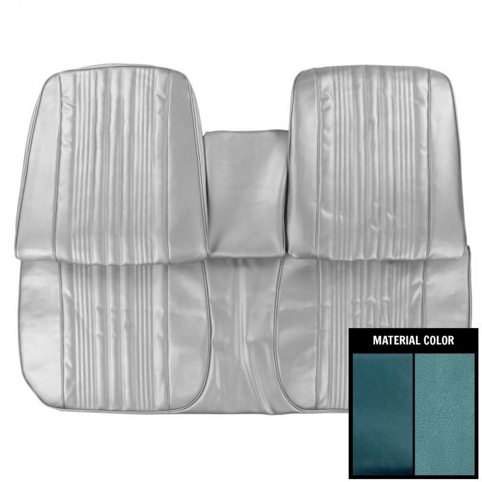 PUI Interiors 1967 Chevrolet Impala/SS 2 Tone Blue Bench Seat W/Arm Rest Cover 67BS13BS