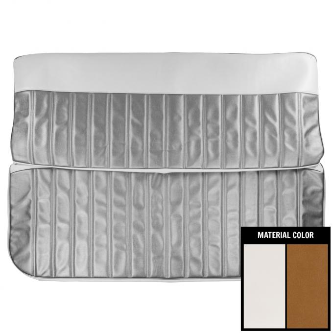 PUI Interiors 1960-66 Chevrolet & GMC Truck White/Light Saddle Vinyl Front Bench Seat Cover 60TS3537B