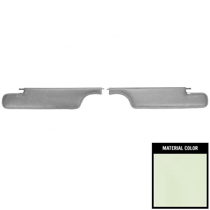 PUI Interiors 1962 Chevrolet Nova Convertible White Sun Visors 62XV69V