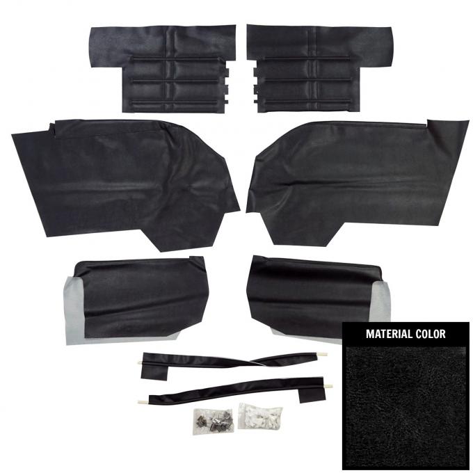 PUI Interiors 1963 Chevrolet Impala/SS Convertible Black Rear Door Panels 63BD55V
