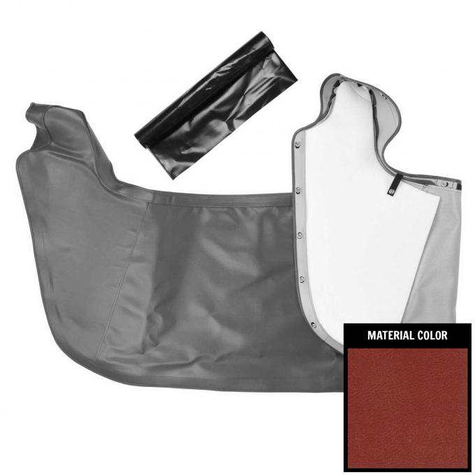PUI Interiors 1965-1968 Chevrolet Impala Metallic Red Convertible Top Boot 65BT08