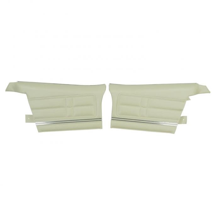 PUI Interiors 1967 Chevrolet Impala Convertible Pre-Assembled Off-White/Black Rear Door Panels 67BD40V-P