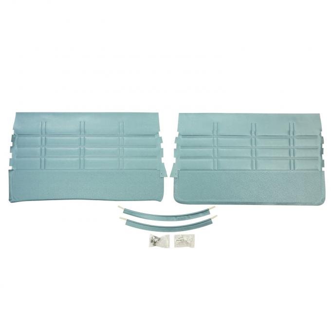 PUI Interiors 1963 Chevrolet Impala/SS Light Blue Front Door Panels 63BD56F