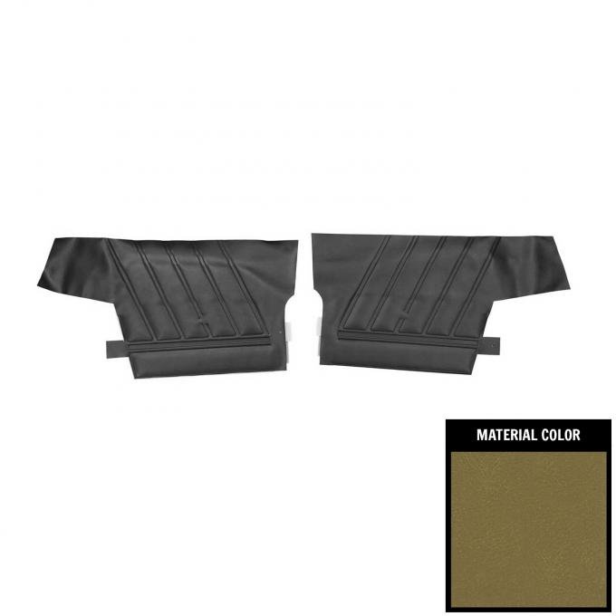 PUI Interiors 1968 Chevrolet Impala/SS Convertible Ivy Gold Rear Door Panels 68BD46V