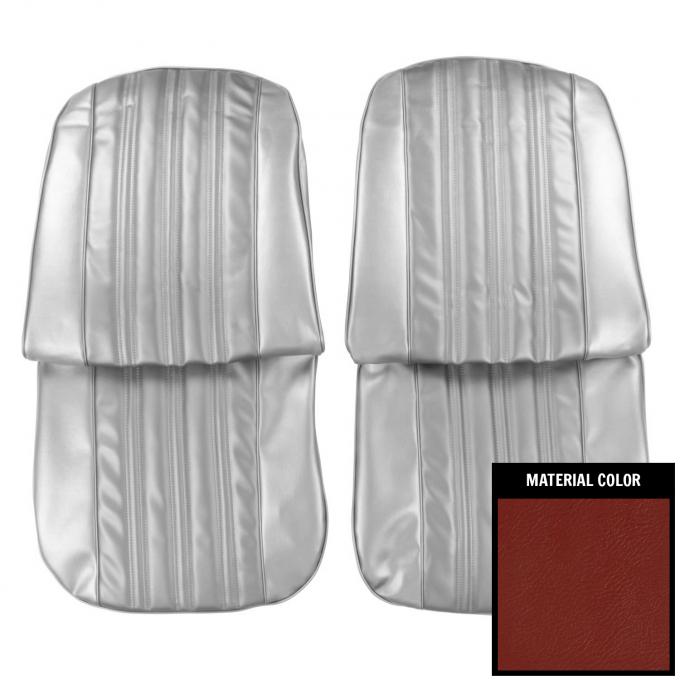 PUI Interiors 1966 Chevrolet Impala/SS Red Front Bucket Seat Covers 66BS30U