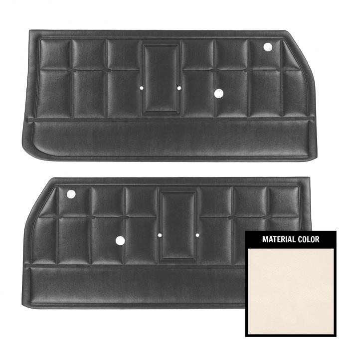 PUI Interiors 1966-67 Chevrolet Corvair White Front Door Panels 66RD37