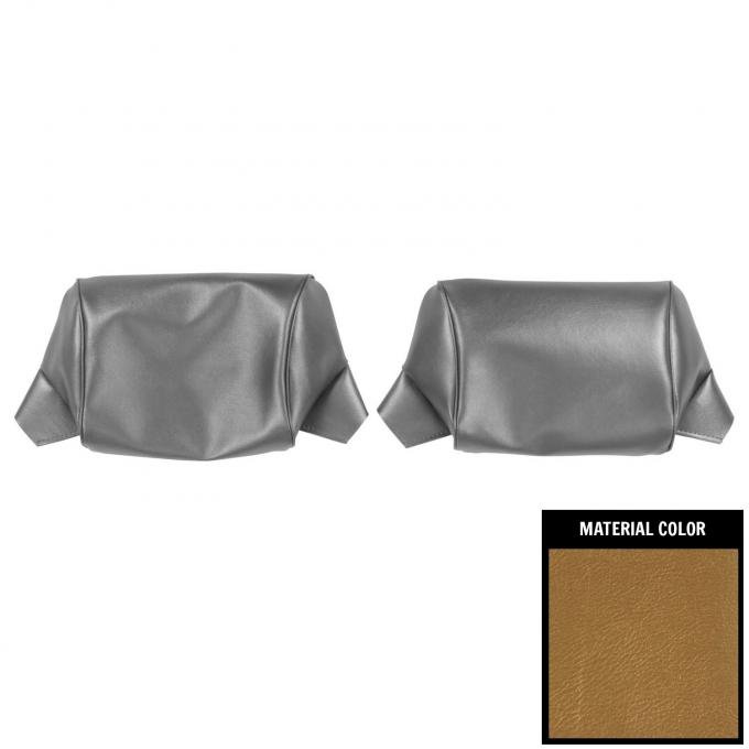 PUI Interiors 1969-1970 Chevrolet Impala Gold Bench Seat Head Rest Covers 69BH43B