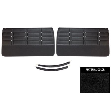 PUI Interiors 1963 Chevrolet Impala/SS Pre-Assembled Black Front Door Panels 63BD55FP