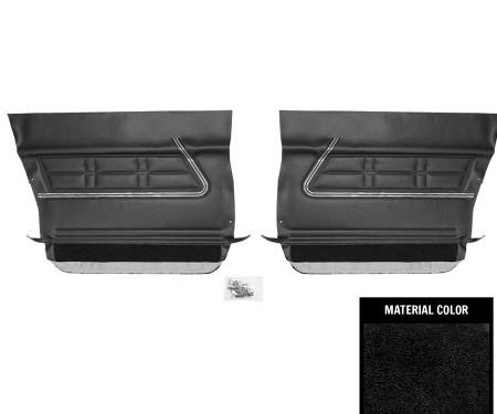 PUI Interiors 1967 Chevrolet Impala 4-Door Sedan/Wagon Black Front Door Panels 67BD4D10