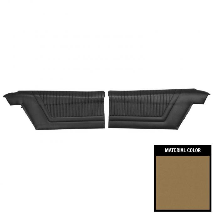 PUI Interiors 1965 Chevrolet Impala SS Hardtop Pre-Assembled Light Saddle Rear Door Panels PD554C