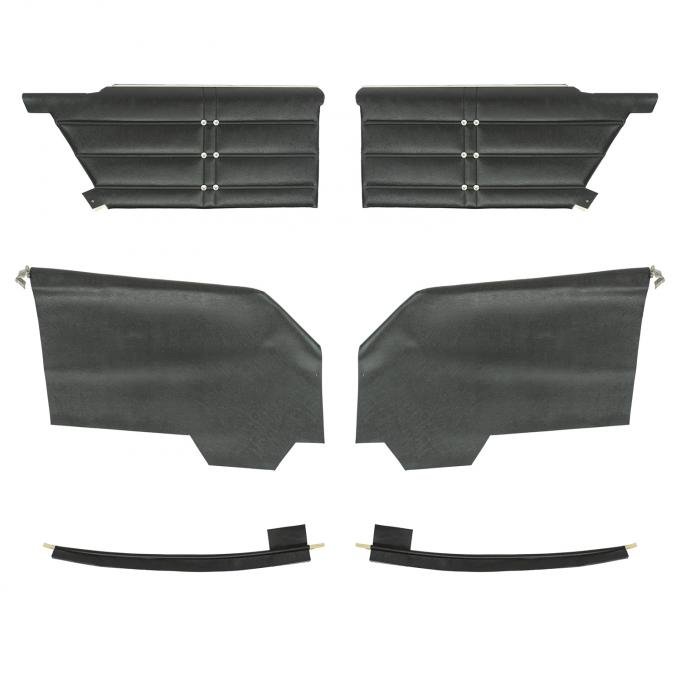 PUI Interiors 1963 Chevrolet Impala/SS Hardtop Pre-Assembled Black Rear Door Panels 63BD55CP
