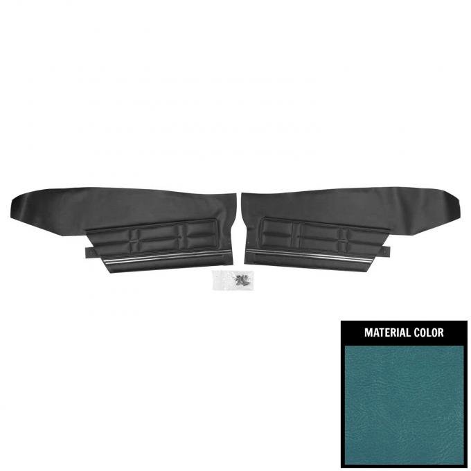 PUI Interiors 1967 Chevrolet Impala Hardtop Bright Blue Rear Door Panels 67BD14C