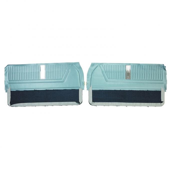 PUI Interiors 1965 Chevrolet Impala SS Light Blue Front Door Panels D552