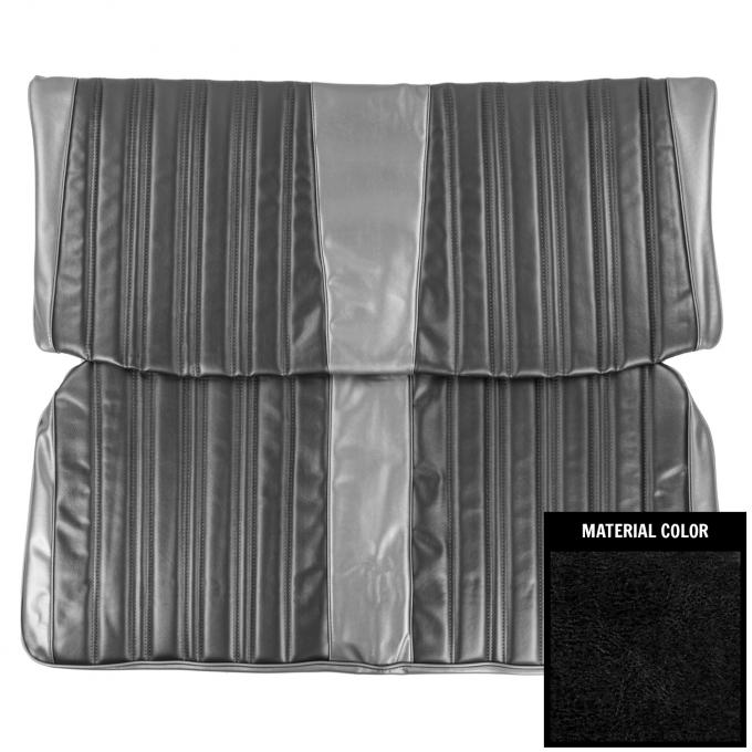 PUI Interiors 1966 Chevrolet Impala 4-Door Wagon 3rd Row Black Rear Bench Seat Cover 66BS4D10W-3