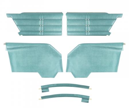 PUI Interiors 1963 Chevrolet Impala/SS Hardtop Pre-Assembled Aqua Rear Door Panels 63BD50CP