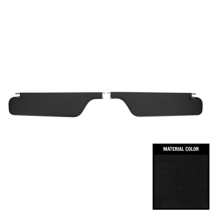 PUI Interiors 1966-1968 Pontiac Bonneville/Catalina Hardtop Black Surrey Sun Visors SV14100SC