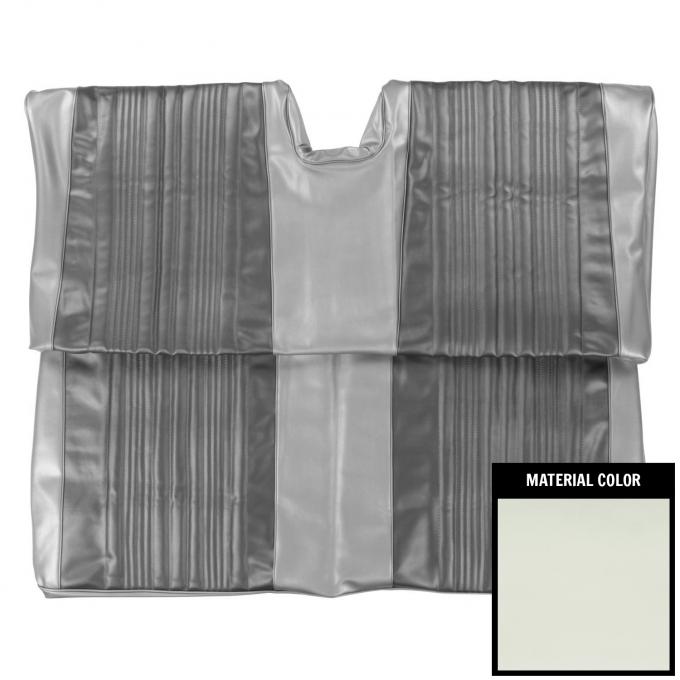 PUI Interiors 1967 Chevrolet Impala/SS Hardtop White Rear Bench Seat Cover 67BS37C