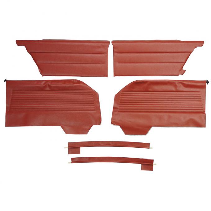 PUI Interiors 1964 Chevrolet Impala Hardtop Pre-Assembled Red Rear Door Panels 64BD64CP