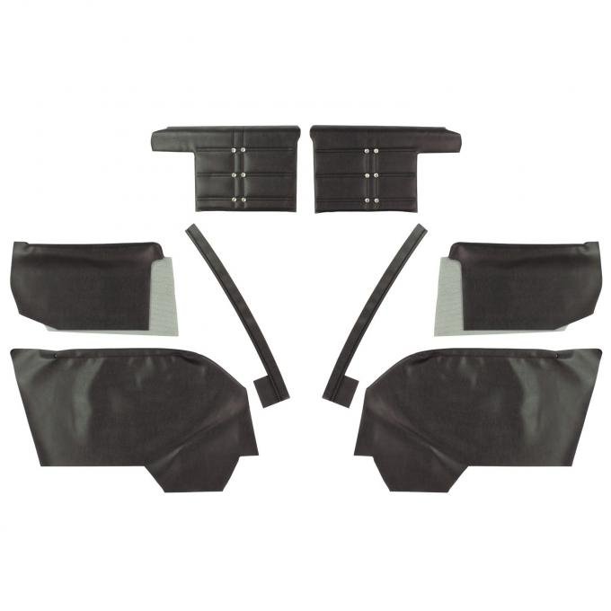 PUI Interiors 1963 Chevrolet Impala/SS Convertible Pre-Assembled Black Rear Door Panels 63BD55VP