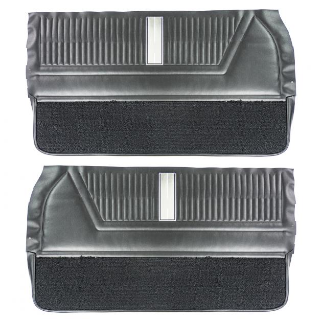 PUI Interiors 1965 Chevrolet Impala SS Black Front Door Panels