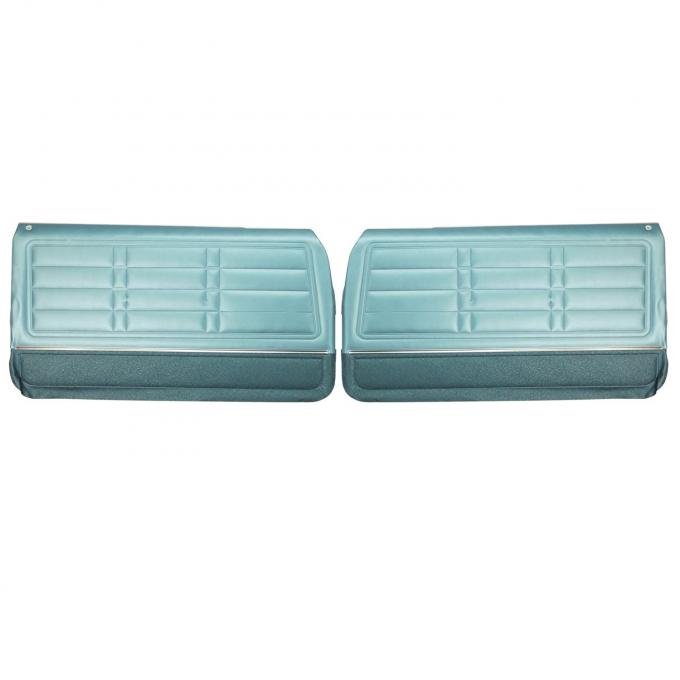 PUI Interiors 1966 Chevrolet Impala SS Pre-Assembled 2 Tone Blue Front Door Panels 66BD13-P