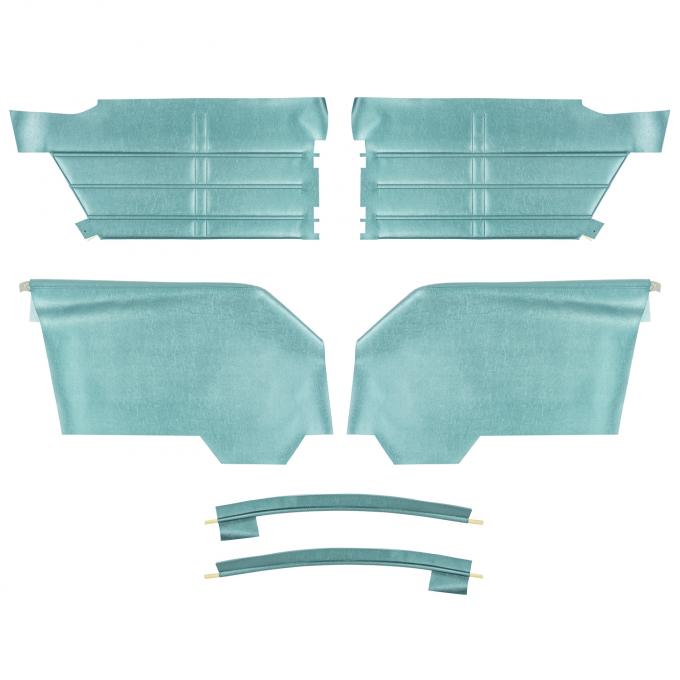 PUI Interiors 1963 Chevrolet Impala/SS Hardtop Aqua Rear Door Panels 63BD50C