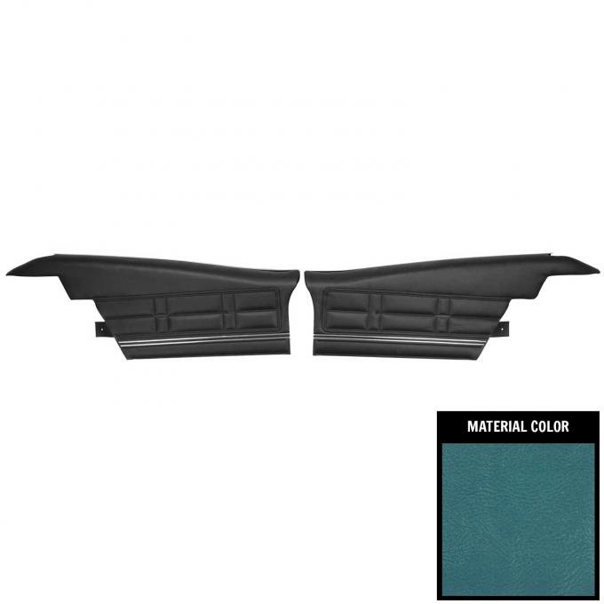 PUI Interiors 1967 Chevrolet Impala Hardtop Pre-Assembled Brigh Blue Rear Door Panels 67BD14C-P